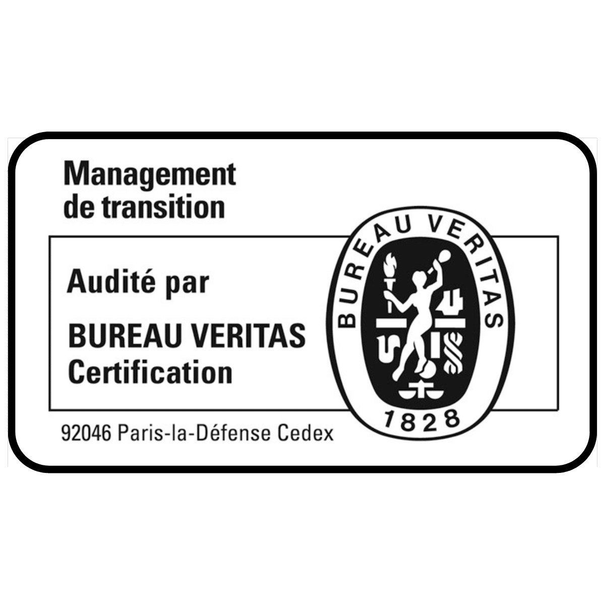 logo noir et blanc de bureau veritas